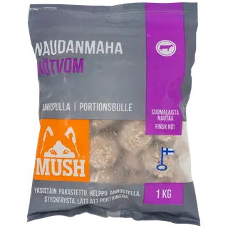 Mush Duo külmutatud veise kõhud koerale 1kg