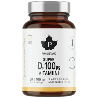 Puhdistamo Super D-vitamiin 100 µG 60 tk.