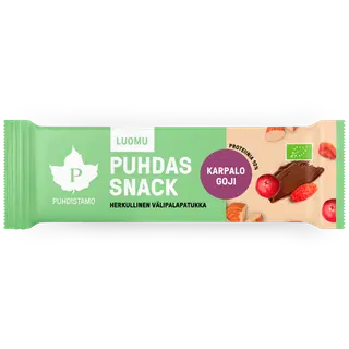 Puhdistamo Puhdas Snack-batoon marja, looduslik, 40g