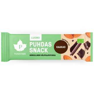 Puhdistamo Puhdas Snack-batoon kakao, looduslik 40 g