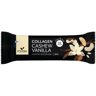 Foodin Collagen proteiinibatoon india pähklite ja vaniljaga 50g
