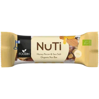 Foodin Nuti pähklibatoon, mee-pekaanipähkli-meresoola, mahe 35g