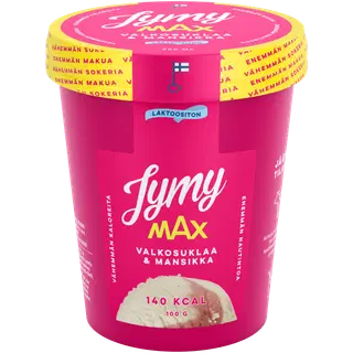 Jymy Laktoosivaba Valge šokolaadi & maasika sorbeti jäätis 500 ml