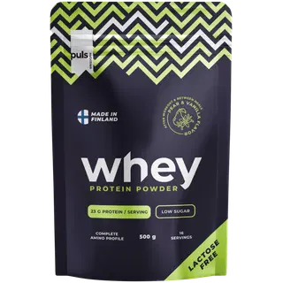 PULS WHEY proteiinipulber, laktoosivaba, Pirn-Vanilje 500 g