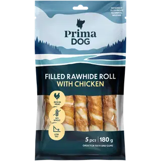Närimisrullid kanaga PRIMA DOG 180g