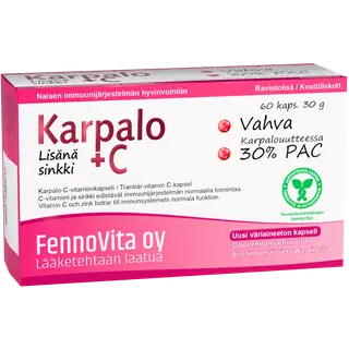 Fennovita toidulisand jõhvikad + C-vitamiin 60 tk 30 g