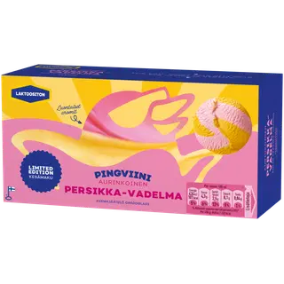 Pingviini Laktoosivaba virsiku-vaarika jäätis 1 l/500 g