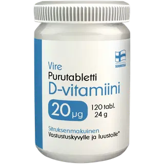 Vire D-vitamiin 20 µG 120 tk.