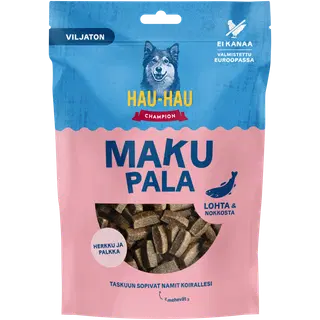 Hau-Hau Champion teraviljata maiuspala koertele lõhe ja nõgesega 200g