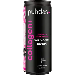 Puhdas+ Kollageen+ Vitamiinivesi Virsik 330 ml