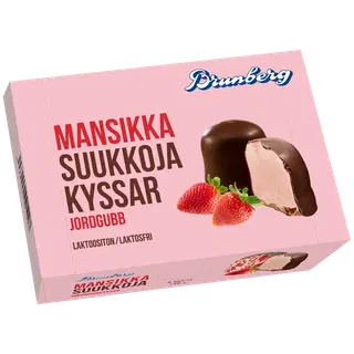 Brunberg maasika vahukommid šokolaadis 6 tk, 150g