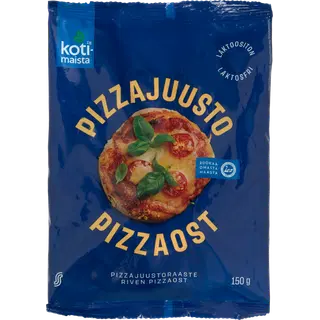 Kotimaista riivitud juust pitsale, 150g