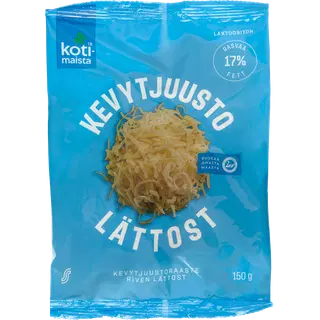 Kotimaista riivitud juust 17% ,150g
