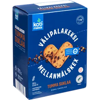 Kotimaista vahepalaküpsised tumeda šokolaadiga 300 g