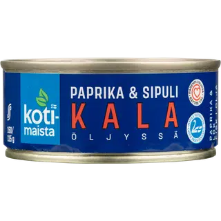 Kotimaista kala õlis paprika ja sibulaga 150 g/115 g