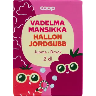 Coop vaarika-maasika jook 200ml