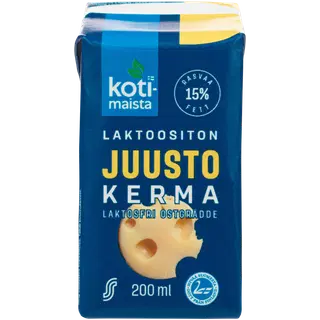 Kotimaista laktoosivaba toidukoor juustuga UHT 15%, 200ml