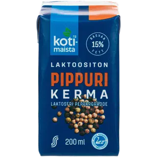 Kotimaista laktoosivaba toidukoor pipraga UHT 15%, 200ml