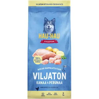 Hau-Hau Champion teraviljavaba koerte kuivtoit kana ja kartuliga 2 kg