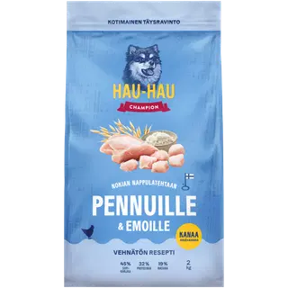 Hau-Hau Champion kuiv koeratoit kutsikatele ja nende emadele kanaliha, riisi ja kaeraga 2kg