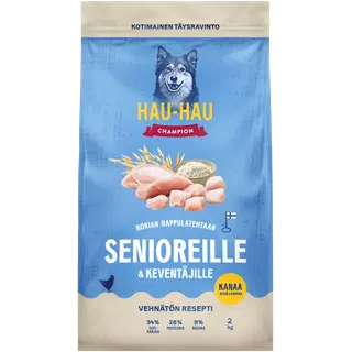 Hau-Hau Champion Senior koerte kuivtoit kana-riisi ja kaeraga 2kg