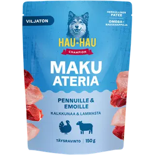 Hau-Hau Champion maitsev eine kutsikatele ja emadele kalkuni- ja lambalihaga 150 g