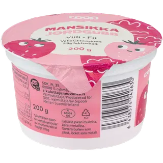 Coop maasikaviili, vähese laktoosisisaldusega 200 g