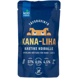 Kotimaista lihakaste koerale 120g