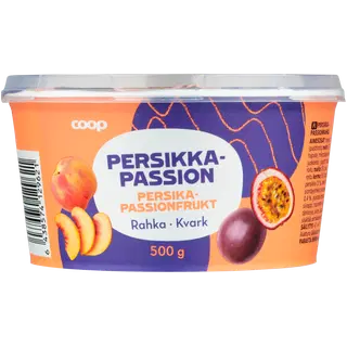 Coop kohupiimakreem virsiku-passioni, 500g