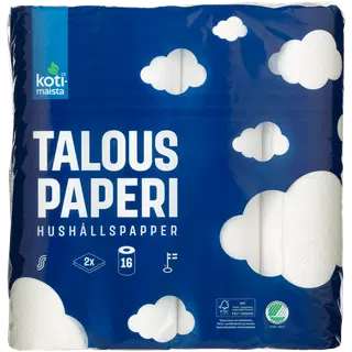 Majapidamispaber Kotimaista 2-kihiline 16 rulli
