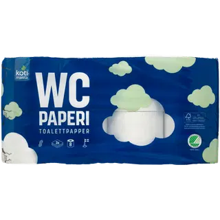 WC-paper Kotimaista 3-kihiline 8 rulli
