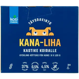 Kotimaista kana-lihakaste koertele 8x120g