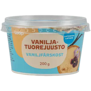 Coop toorjuust vanilli, laktoosivaba, 200g