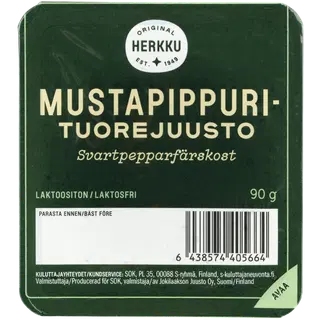 Herkku musta pipra toorjuust 90g