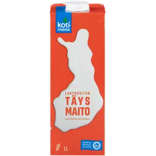 Kotimaista laktoosivaba täispiim 3,5%, 1l