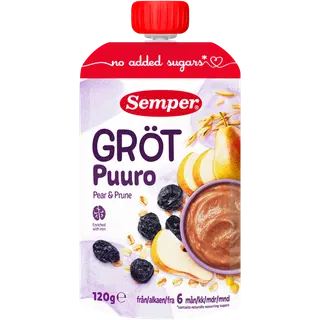 Semper pirni-ploomipuder 120 g, alates 6-elukuust