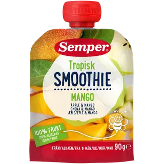 Semper Tropic smuuti õuna ja mangoga 90g, alates 6-elukuust