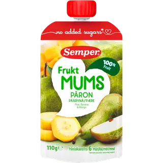 Fruktmums mangopüree SEMPER 6+, 110g