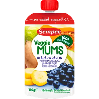 Semper Veg Mums mustika-marjapüree 6k 110g
