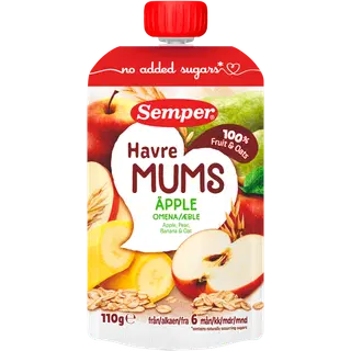 Semper Fruktmums õuna-kaera 6k 110g