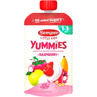 Semper Yummies smuuti vaarika 120g 1-3a