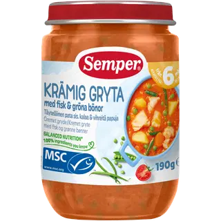 Semper hautis kala ja ubadega 6k 190g