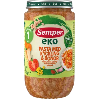 Semper EKO pasta kana ja ubadega mahe lastetoit 1a 235g