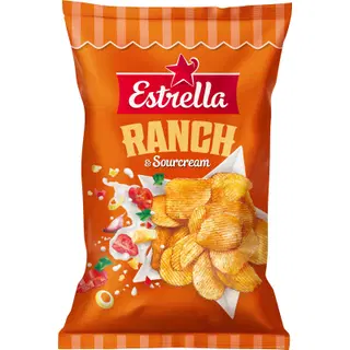 Estrella Kartulikrõpsud Ranch-Hapukoore 275 g