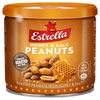 Röstitud maapähklid meega, ESTRELLA, 140 g