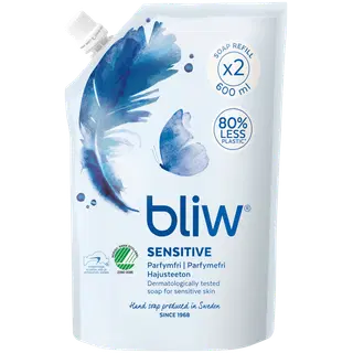 Vedelseep/täitepakk Bliw Sensitive 600ml