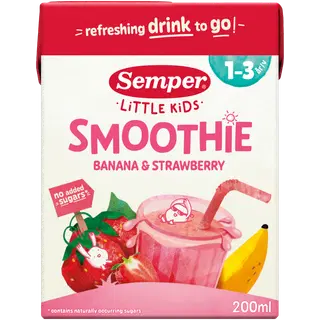 Semper smuuti banaani-maasika 200 ml, alates 12-elukuust