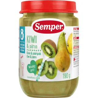 Semper kiivi-õuna-pirni püree 190 g, alates 8-elukuust