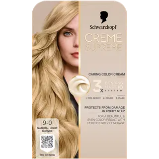 Juuksevärv Schwarzkopf Creme Supreme 9-0 Natural Light Blonde