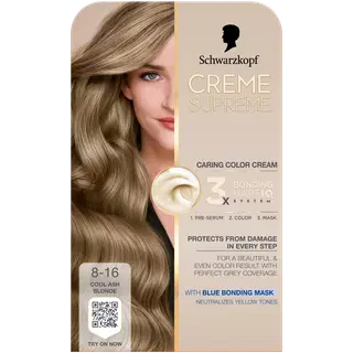 Juuksevärv Schwarzkopf Creme Supreme 8-16 Cool Ash Blonde